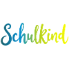 Schulkind Farbverlauf Blau- Grün - Gradient Script