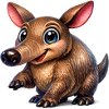Cute Cartoon Aardvark