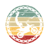 Retro Sunset Wheelie Circle