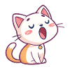 Pastel kawaii singing cat