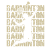Retro style badminton player