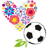 Blumenherz mit Fußball