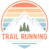 Trail Running Pastel Mountain Sunset