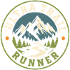 Ultra Trail Runner Scenic Mountain Badge