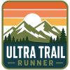 Ultra Trail Runner Retro Mountain Patch