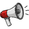 Cartoon Megaphone Icon Loud Design