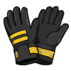 Schwarze Handschuhe mit Gelben Akzenten