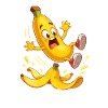 Jumping Banana Cartoon