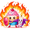 Duo Héros Fire Cake