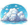 Wolkeninsel am Meer