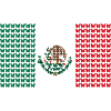 Mexico Raster Flag Pattern