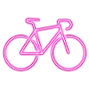 Rose vélo néon – Motif vélo urbain