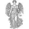 Black Angel with skull and snake