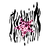 Y2k-ästhetische Zebra- und rosa Leopardenmuster