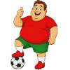 Le footballeur rit