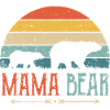 Mama Bear Sunset Family Silhouette