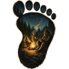 Bigfoot Campfire Campfire Footprint