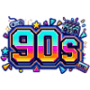 Retro 90er Neon-Pop Design