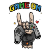 Game On Handzeichen Illustration
