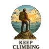 Keep Climbing: Mountaineers at sunrise
