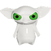 Extraterrestre blanc aux yeux brillants