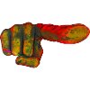 Farbexplosion Zeigefinger