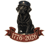 Black Labrador Patriotic Dog 1776–2026