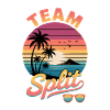 Team Split Sunset Retro
