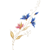 Liane fleur dorée Bleu Rose