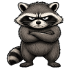 Grumpy Raccoon – Master of Bad Mood