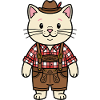 Germany cat in lederhosen