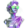 Lunettes néon Statue Vaporwave
