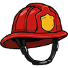 Firefighter Helmet Cartoon RedYellow