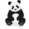 Cute Panda Comic Motif