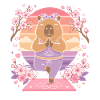 Zen Bear in Sakura Yoga