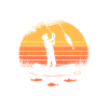 Sunset Cast Fishing Break Tee