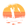 Sunset Fishing Silhouette