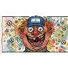 Argentinischer Fan-Clown mit Fußball-Chaos