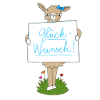 Llama with Congratulations Sign