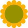 Abstract Sunflower Green Yellow