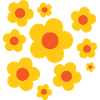 Summer Blossoms Yellow-Orange Flower Power