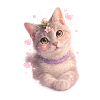 Chaton fleuri