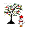 Apfelbaum Huhn Henne Hühner Baum 