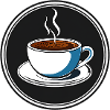 Kaffeetasse Rundlogo Illustration