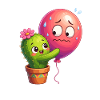 Cactus Friend Balloon Hug