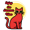 The cat that enjoys the summer
