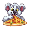 Kleiner Koala Pizzaessen