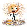 Sonnenchef mit Ramen-Schalen