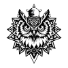 Moon Geometric Owl Mask