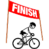 Junger Radfahrer-Finisher